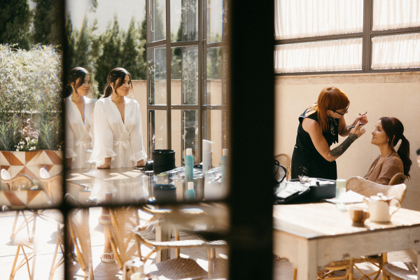 A Bold Cherry Red Wedding Amongst a Spanish Garden Villa