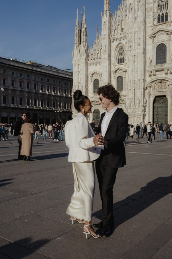 A Mesmerizing Sunset Love Story at the Milan Duomo