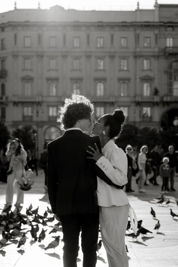 A Mesmerizing Sunset Love Story at the Milan Duomo