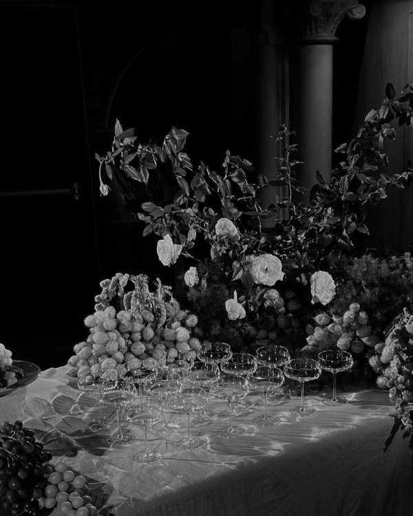 Classical European for Wedding Decor | Draped Fabrics, Candles, and Antique Silverware