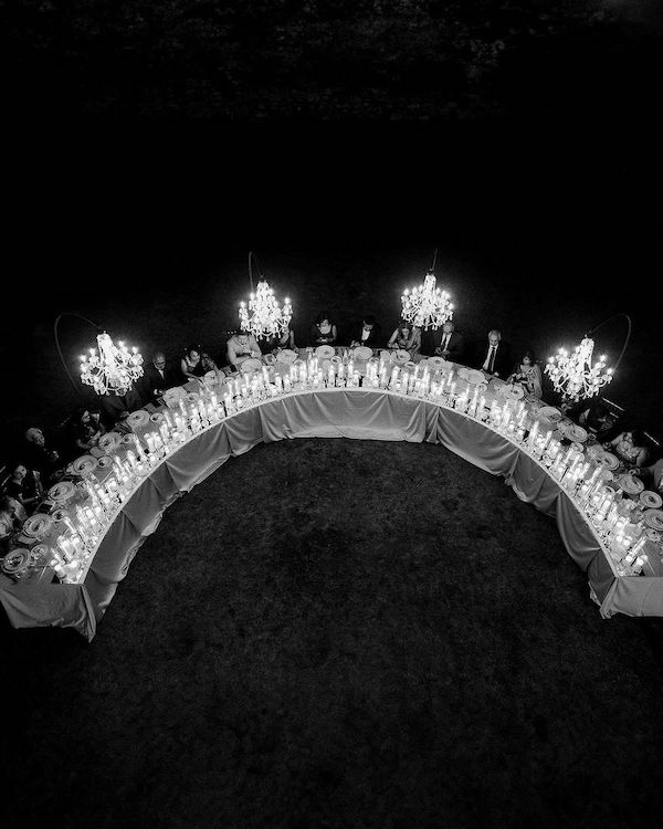 Classical European for Wedding Decor | Draped Fabrics, Candles, and Antique Silverware