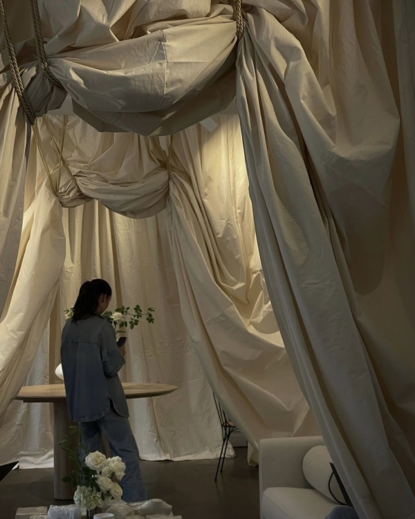 Classical European for Wedding Decor | Draped Fabrics, Candles, and Antique Silverware