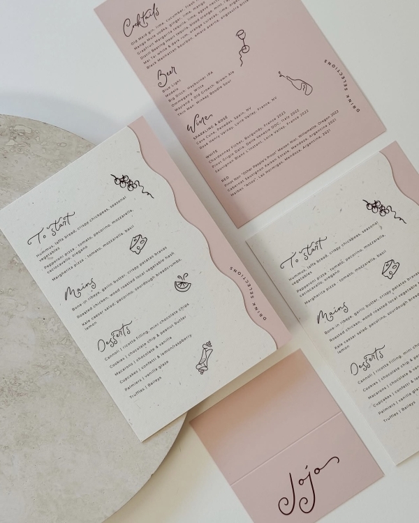 30 Fresh & Stylish Wedding Menu Designs Perfect for Summer