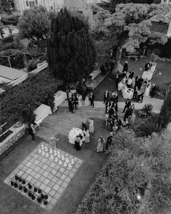 A High Fashion Wedding Laced with Red Roses on the Amalfi Coast, Italy
