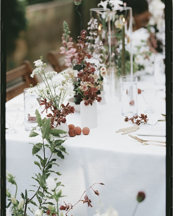 A Romantic Garden Wedding with Whimsical Foraged Blooms & Berries