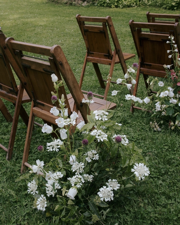 A Romantic Garden Wedding with Whimsical Foraged Blooms & Berries