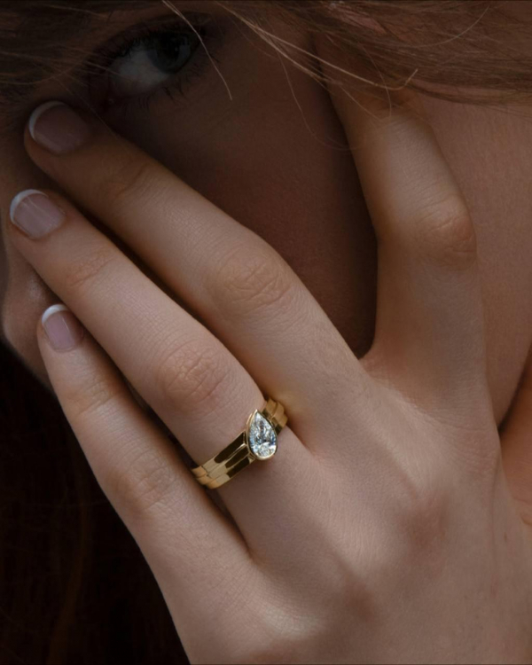 Wedding Rings for Pear Shaped Diamond | Teardrop Diamond | Pear Cut Rings