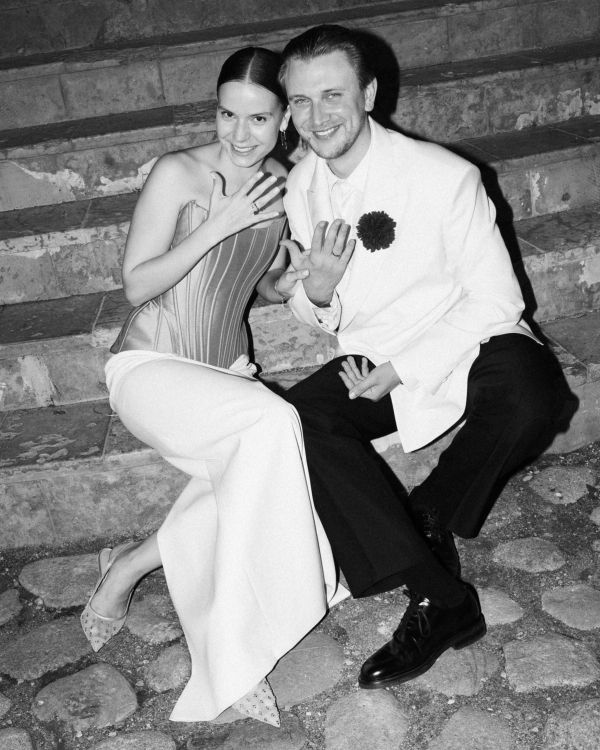 A Whimsical Wedding with a Giant Bow and Curved Tablescape