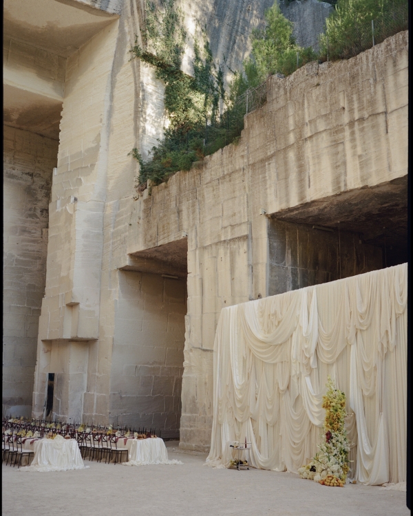 An Artistic Wedding Amongst a Hidden Stone Quarry in Provence