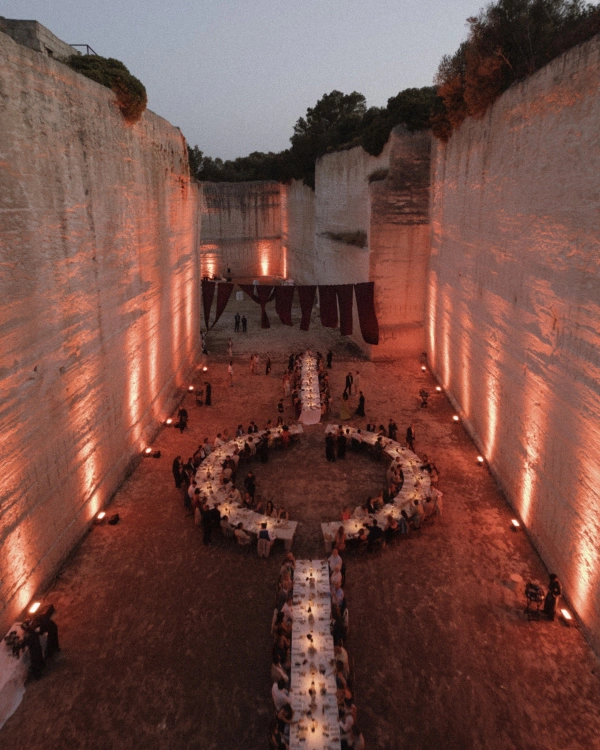 An Intimate Menorca Quarry Wedding with Avant-Garde Design & Vintage Bridal Looks — photo 2
