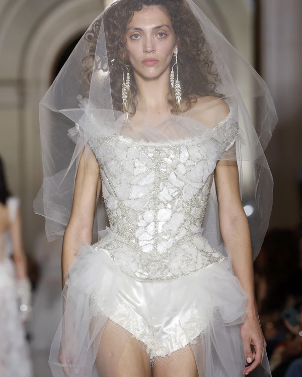 Backstage at Vivienne Westwood's Debut Bridal Runway Show