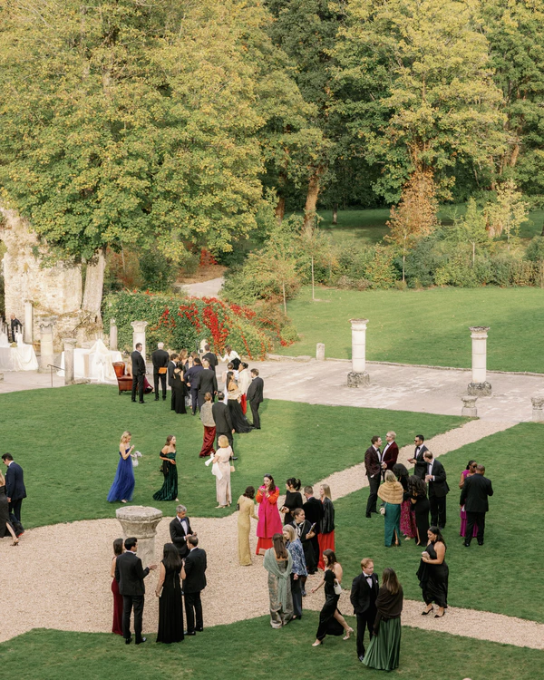 A Romantic Parisian Wedding in a Cinematic Open-Air Abbey