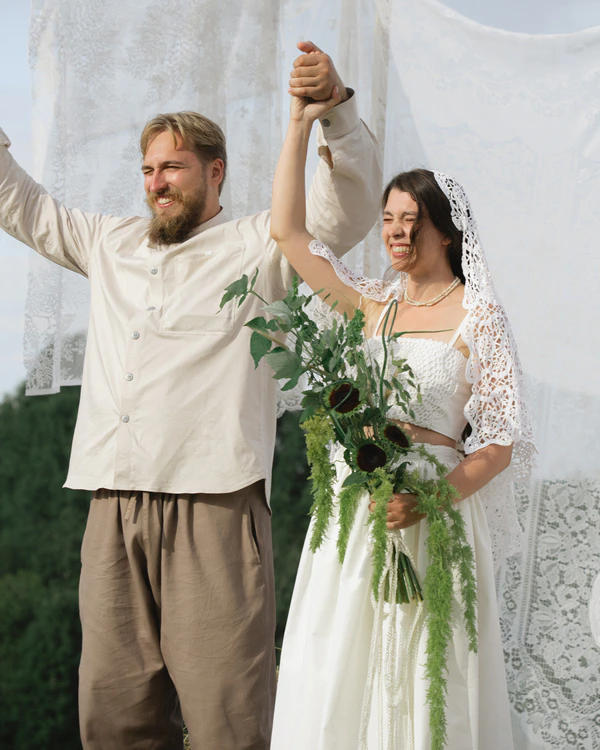 A Folkloric Countryside Wedding with Every Detail Handcrafted By Family & Friends
