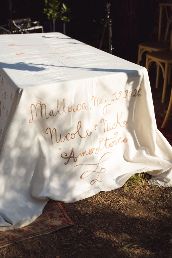 An Effortlessly Chic Garden Wedding in Mallorca with Vintage Details & Mountain Views