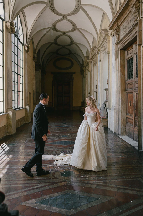 Vintage-Inspired Couture Takes Center Stage at This Chicly Curated Castle Wedding in Rome