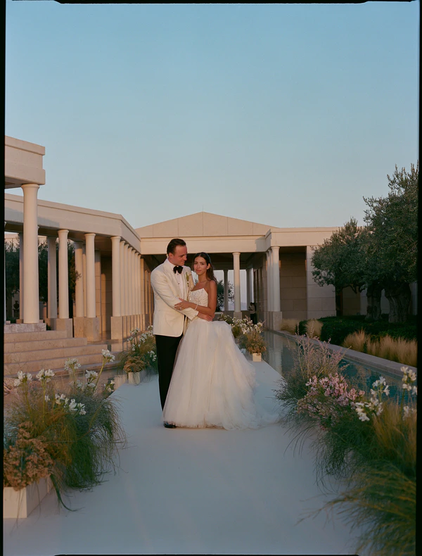 A Cinematic & Artistic Color-Washed Wedding Weekend at Amanzoe in Greece