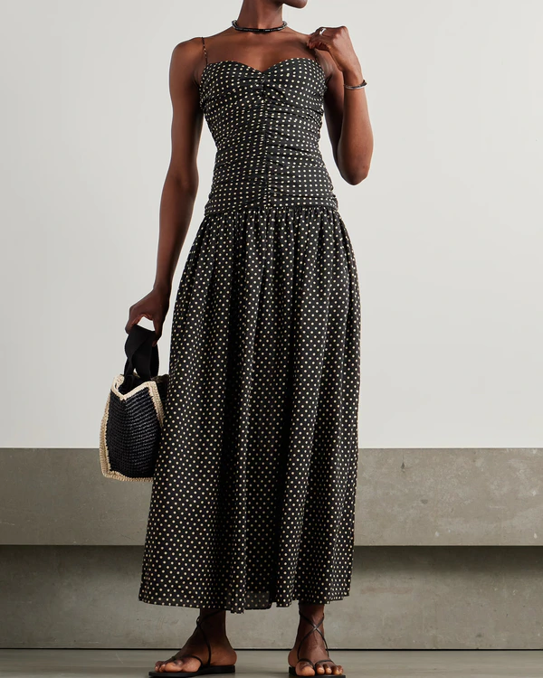 30 Stylish and So On-Trend Polka Dot Wedding Guest Dresses