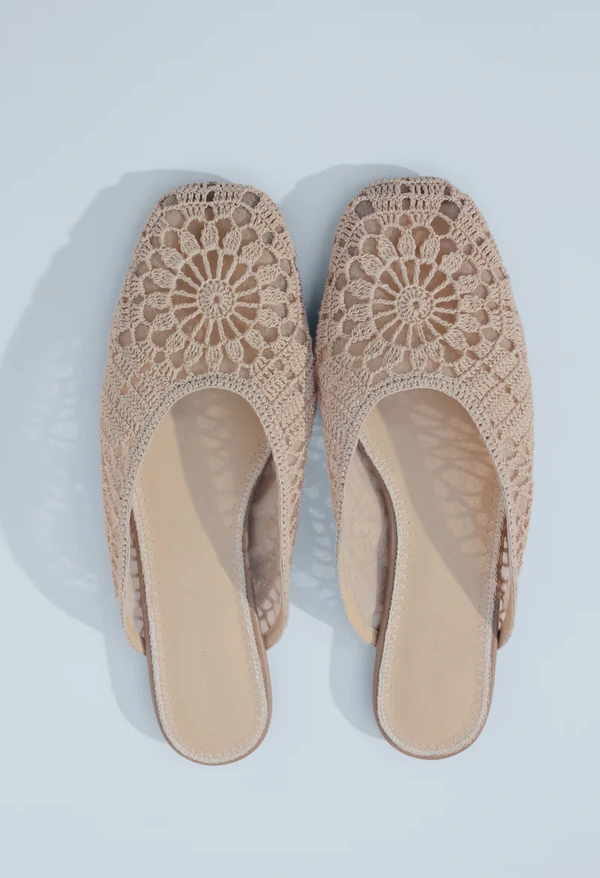<a href="https://www.magdabutrym.com/us-en/product/ss26-crochet-mules-nude">MAGDA BUTRYM Crochet Flat Mules In Nude</a>, $1,150