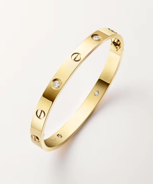 <a href="https://www.cartier.com/en-us/jewelry/bracelets/love-bracelet-classic-model-4-diamonds-B6070017.html"></a><a href="https://www.cartier.com/en-us/jewelry/bracelets/love-bracelet-classic-model-4-diamonds-B6070017.html">CARTIER Love Bracelet</a>, $13,100