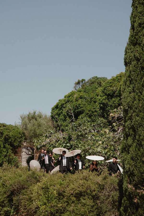 Giant Sculptural Florals & Dreamy Drapery by Mia Sylvia at This Stone Quarry Wedding in Menorca