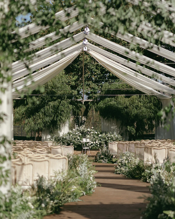 Actress Corinne Foxx Marries in Monique Lhuillier for a Fairytale Californian Wedding