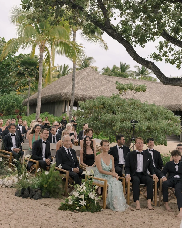 A Tropical Black-Tie Beach Wedding Weekend in Hawaii
