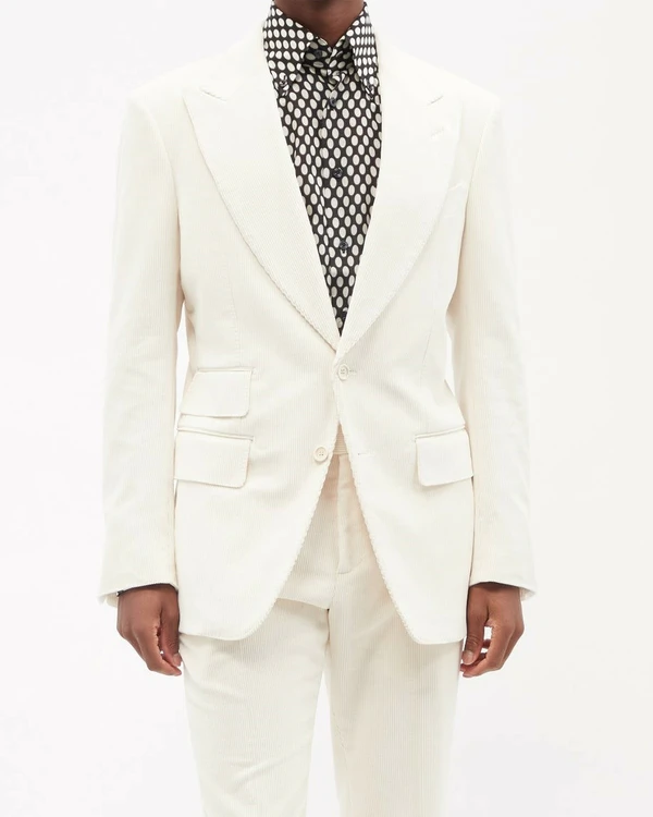 16 White Suits for Grooms