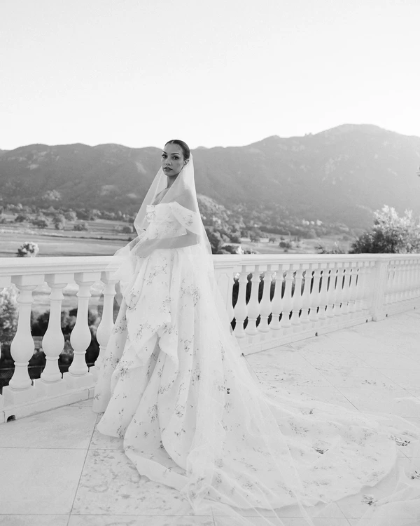 Actress Corinne Foxx Marries in Monique Lhuillier for a Fairytale Californian Wedding