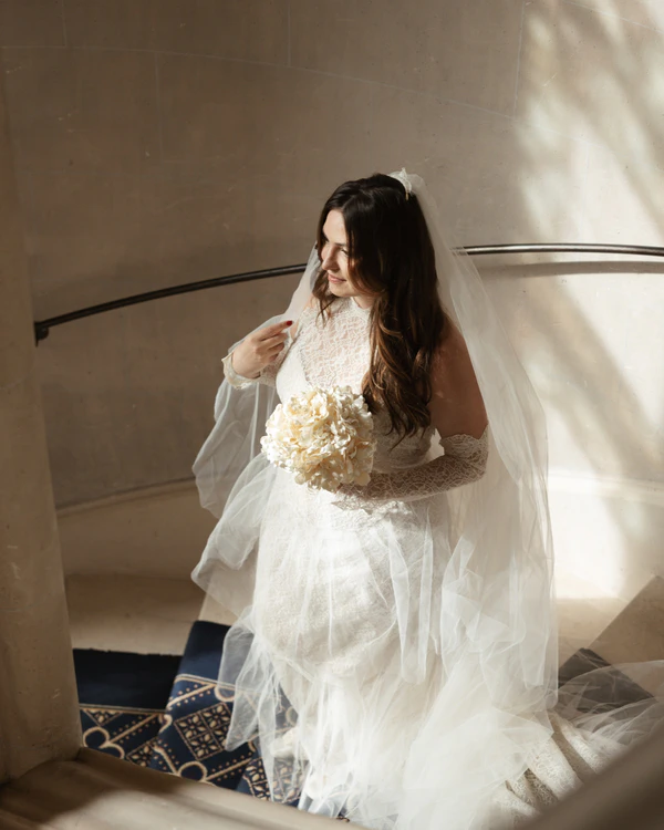 A Romantic Parisian Wedding in a Cinematic Open-Air Abbey