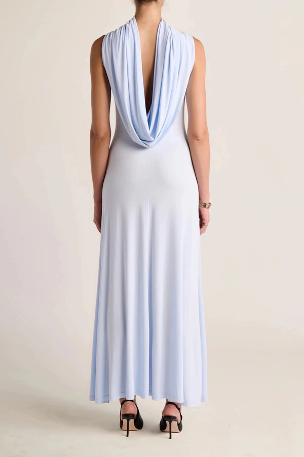<a href="https://essestudios.com/collections/dresses/products/solina-cowl-dress-sky">ESSE Dress</a>, $476
