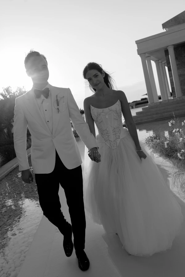 A Cinematic & Artistic Color-Washed Wedding Weekend at Amanzoe in Greece