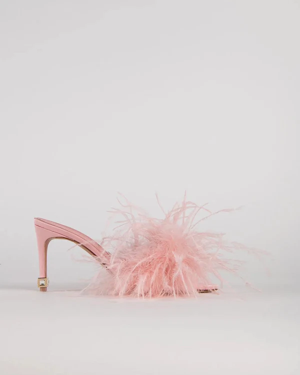 <a href="https://ilkyazozel.com/products/medusa-in-pink-feather">ILKYAZ OZEL Sandals</a>, $665