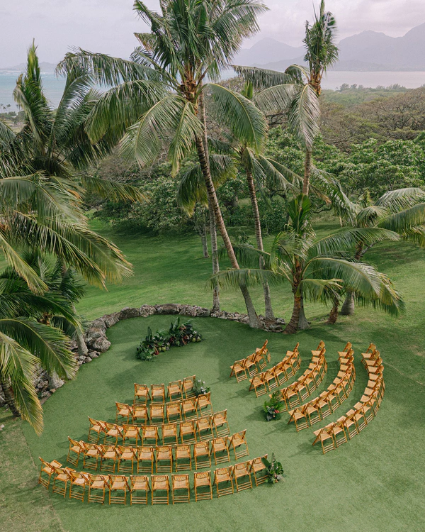 A Bold & Artfully Designed Wedding on the Lush Tropical Shores of Oahu, Hawaii