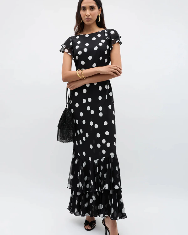 30 Stylish and So On-Trend Polka Dot Wedding Guest Dresses