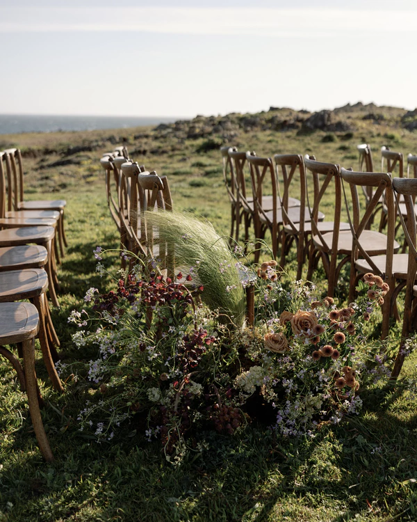 An Elegant Wildflower Wedding with Majestic Ocean Views