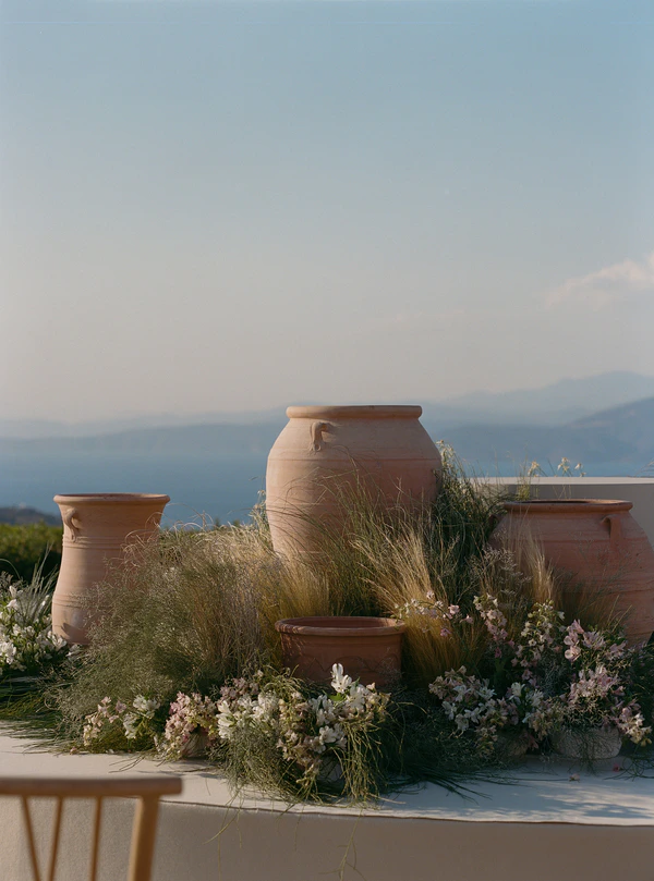 A Cinematic & Artistic Color-Washed Wedding Weekend at Amanzoe in Greece