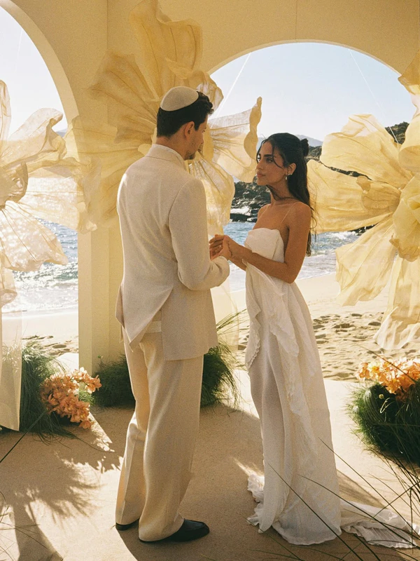 Jewelry Designer Noy Tawil's Mykonos Wedding Weekend Blending Bohemian Luxury & Mediterranean Chic