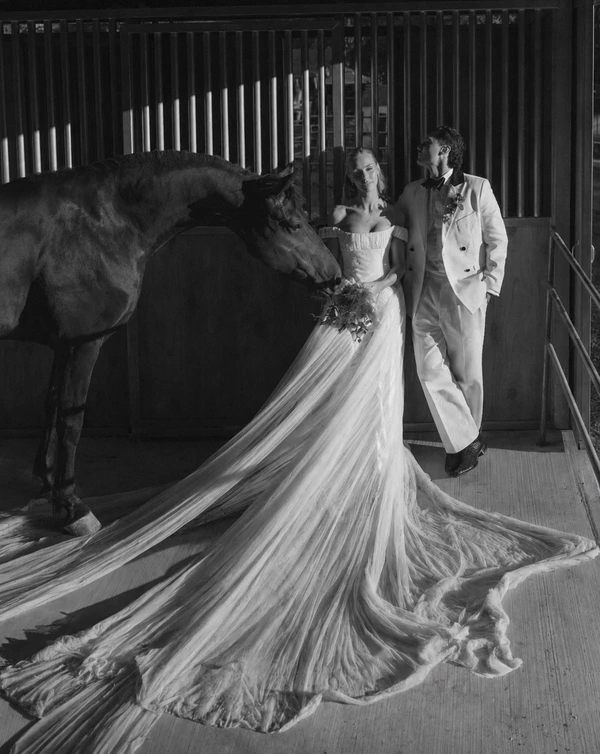 Influencer Jade Mitchell-Clyde's Chic Black-Tie Wedding in California's Gold Country