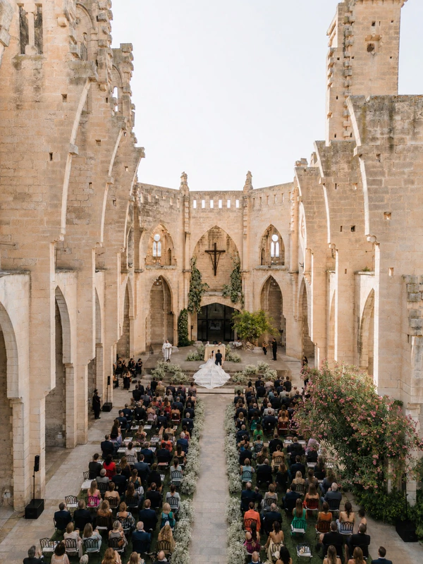 Entrepreneur Eva Garzón’s Elegant Mallorca Wedding in a Breathtaking Open-Air Cathedral