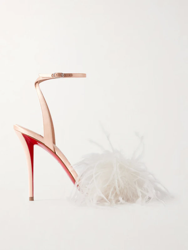 <a href="https://www.net-a-porter.com/en-au/shop/product/christian-louboutin/shoes/high-heel/miss-z-poupi-100-feather-embellished-satin-sandals/46376663162951179?utm_source=google&amp;utm_medium=cpc&amp;utm_campaign=GOO%3ANAP%3AAP%3AAU%3AOO%3AENG%3ASEAU%3APMX%3AMAN%3AMXO%3ANEW%3AWN%3ALTV-SCORE-5%3ALV0%3ALV1%3ALV2%3AXXX%3A0%3ALTV-SCORE-5%3A&amp;utm_id=23349620082&amp;utm_term=3074457345630193260&amp;vtp00=GOOGLE&amp;vtp01=SEAU&amp;vtp02=&amp;vtp03=&amp;vtp04=x&amp;vtp05=c&amp;vtp06=&amp;vtp07=pla&amp;gad_source=1&amp;gad_campaignid=23349627252&amp;gbraid=0AAAAADRhZnsmkYs88n9E71ZEVZbSjT7Qf&amp;gclid=Cj0KCQjw5P7UBhDaARIsAOSlS1Nm4N0EsfRtlxbo4kNbFtgueUotrejRZO7X3r0MwFpMOz73q86Pb7IaAtCPEALw_wcB">CHRISTIAN LOUBOUTIN Sandals</a> from Net-a-Porter, $1,195