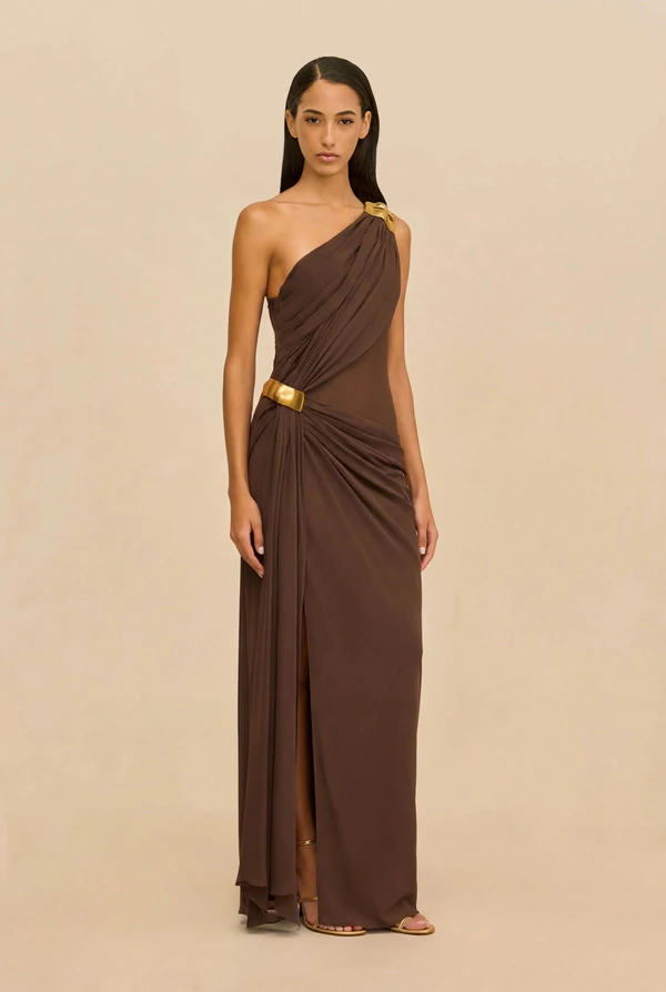 <a href="https://cultgaia.com/products/genista-dress-luwak?variant=43170850046026">CULT GAIA Genista Gown</a>, $1,698