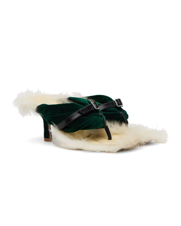 Fluffy Shoes for a Winter Wedding