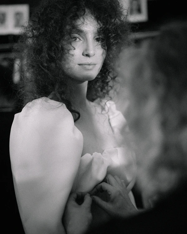 Backstage at Vivienne Westwood's Debut Bridal Runway Show