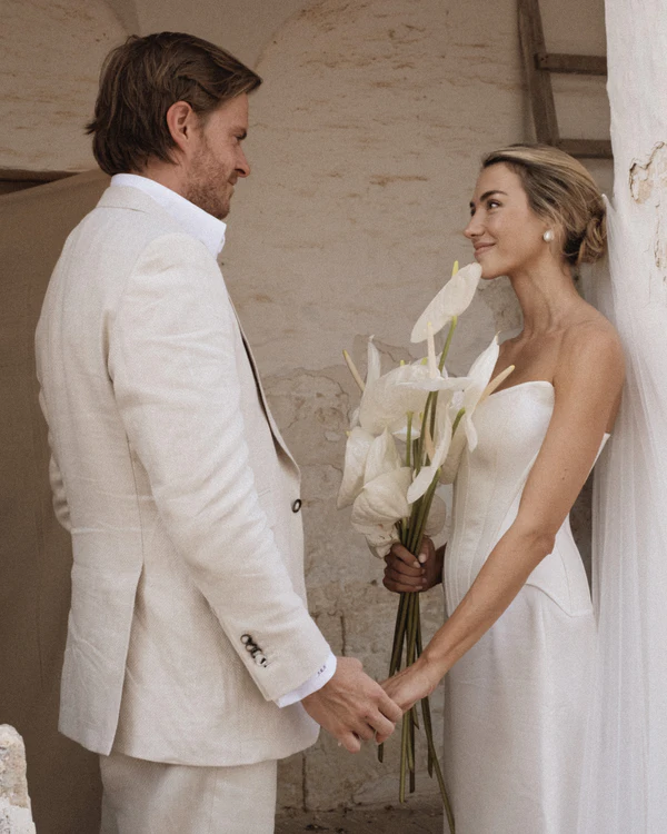 An Intimate Menorca Quarry Wedding with Avant-Garde Design & Vintage Bridal Looks