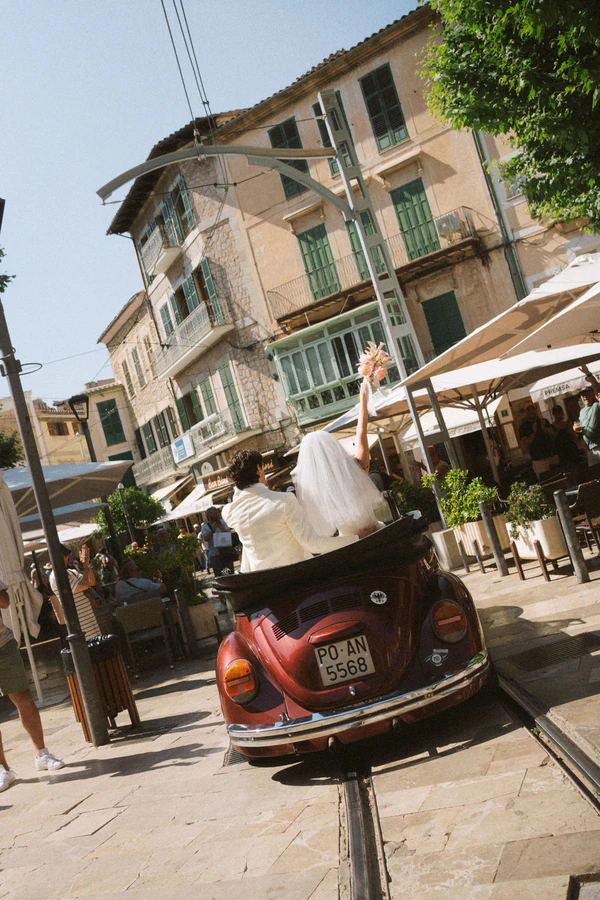 An Effortlessly Chic Garden Wedding in Mallorca with Vintage Details & Mountain Views