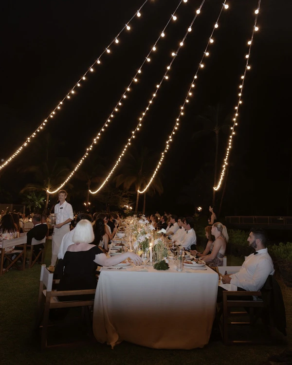 A Tropical Black-Tie Beach Wedding Weekend in Hawaii