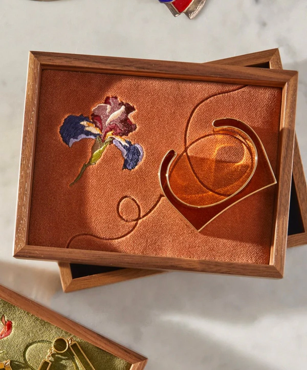 <a href="https://www.abask.com/en-us/products/uncommon-ancestor-floriography-daisy-embroidered-velvet-jewelry-tray-65in17cm-yellow-2209441005?utm_source=google&utm_medium=cpc&utm_campaign=21864564395&utm_content=&utm_term=&gad_source=1&gad_campaignid=21864570479&gbraid=0AAAAAooAj1Wvq7D5kn_DZ2g0wAHbM9yT2&gclid=Cj0KCQjwzsjVBhC3ARIsALnMv4kquwI25zspAoj0QJQbSoh_5LThJHz8pgL1n3_3nunetefsI4tPAtIaAlXoEALw_wcB">UNCOMMON ANCESTOR Jewelry Tray from ABASK, $620</a>