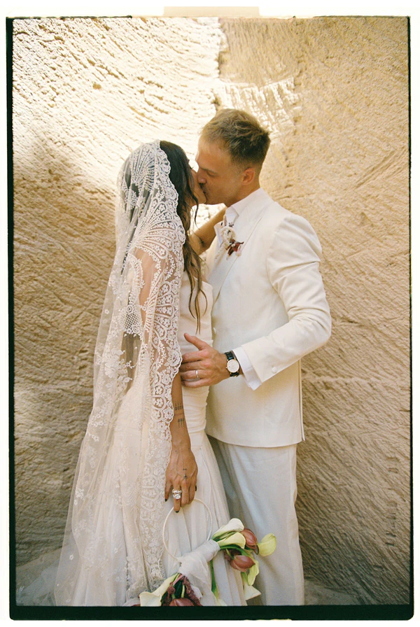 Giant Sculptural Florals & Dreamy Drapery by Mia Sylvia at This Stone Quarry Wedding in Menorca