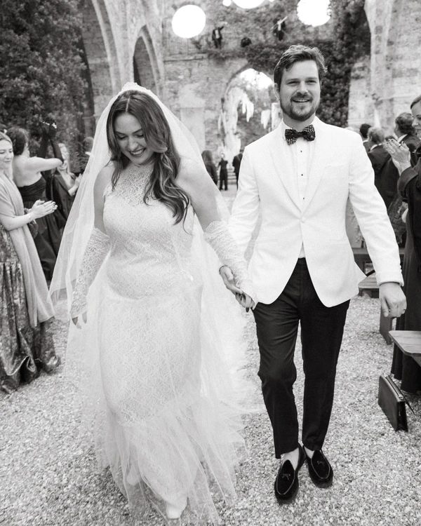 A Romantic Parisian Wedding in a Cinematic Open-Air Abbey