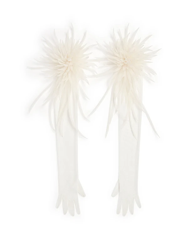 <a href="https://davidkoma.com/collections/accessories/products/cactus-dahlia-embroidered-long-gloves">DAVID KOMA Gloves</a>, $2,450